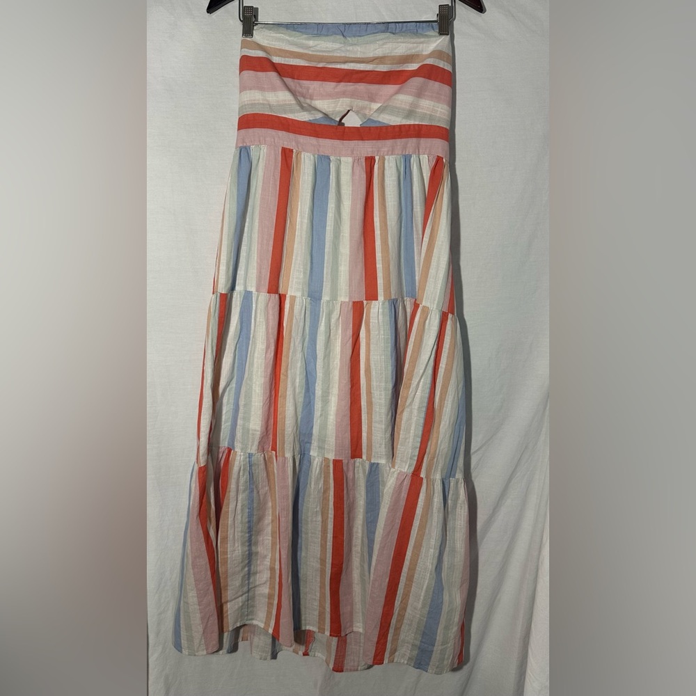 Multi-colored striped dress